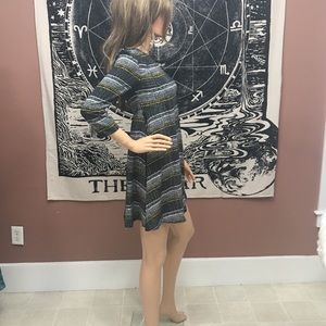 H&M Shift Dress Size 2 Black Yellow White